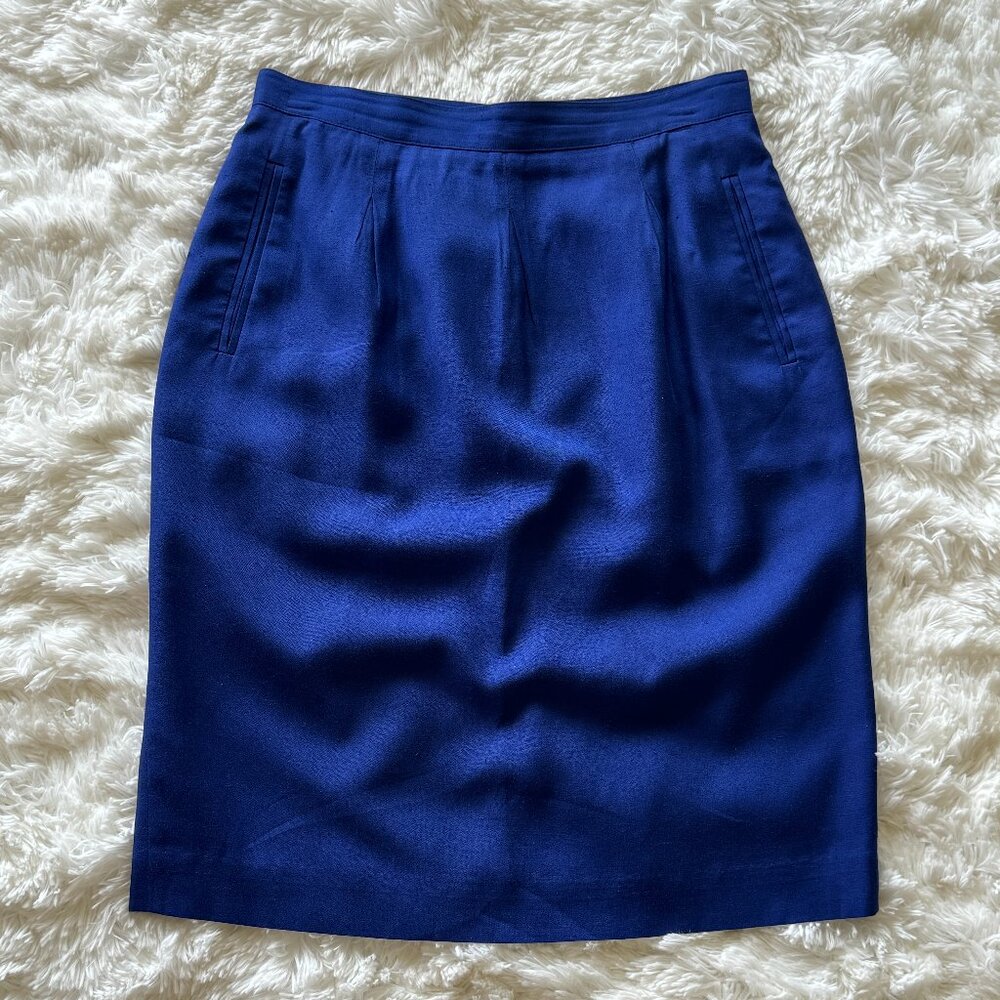🎉HP🎉 Vintage Liz Claiborne Women’s Sz 12P Pencil Skirt Purple Pockets Lined